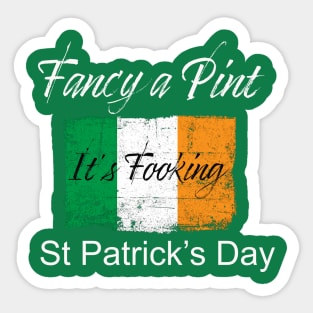 St Patricks Day 'Fancy a Pint' Sticker